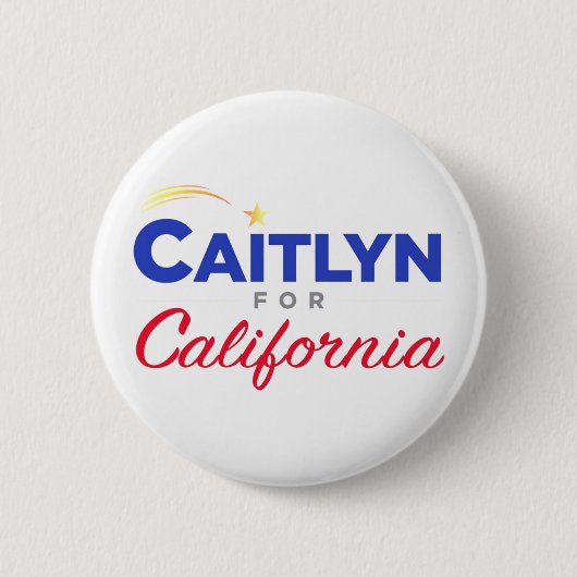 Badge Rond 5 Cm Caitlyn Jenner, gouverneur (Devant)