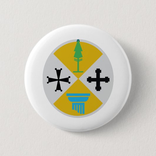 Badge Rond 5 Cm Calabre Italie (Devant)