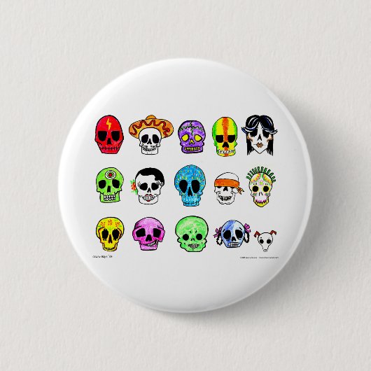 Badge Rond 5 Cm Calaveritas (Devant)