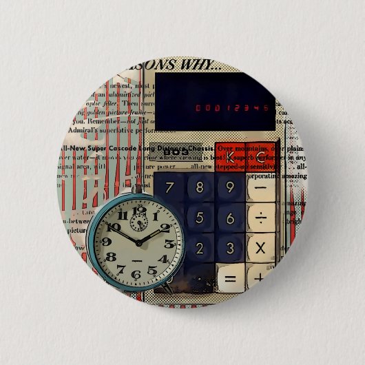 Badge Rond 5 Cm Calculateur comptable comptable conseiller en math (Devant)