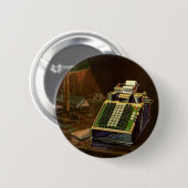 Badge Rond 5 Cm Calculatrice comptable Comptometer d'entreprise vi (Devant & derrière)