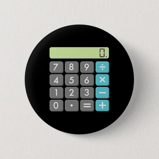 Badge Rond 5 Cm Calculatrice Costume Halloween Math Geek Cool effr (Devant)