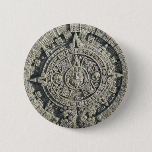 Badge Rond 5 Cm Calendrier aztèque (Devant)