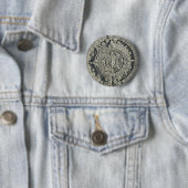 Badge Rond 5 Cm Calendrier aztèque (En situation)