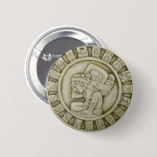 Badge Rond 5 Cm Calendrier Maya (Devant & derrière)