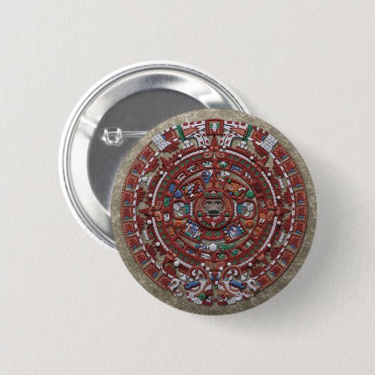 Badge Rond 5 Cm Calendrier maya (Devant & derrière)