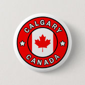 Badge Rond 5 Cm Calgary Canada (Devant)