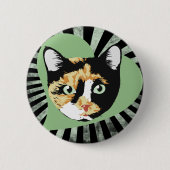 Badge Rond 5 Cm Calico Cat (Devant)