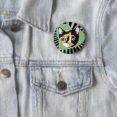 Badge Rond 5 Cm Calico Cat (En situation)