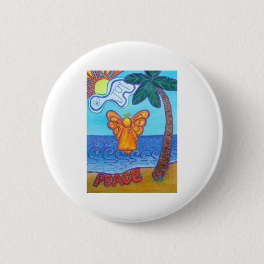 Badge Rond 5 Cm California Beach Angel (Devant)