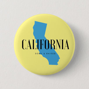 Badge Rond 5 Cm California Born & Raised