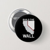Badge Rond 5 Cm California Nevada Build The Wall Ca Nv  (Devant & derrière)
