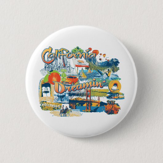 Badge Rond 5 Cm Californie (Devant)