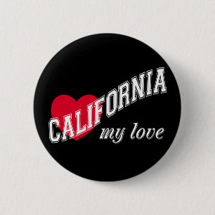 Badge Rond 5 Cm Californie, mon amour
