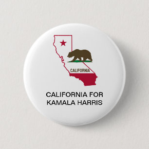 Badge Rond 5 Cm CALIFORNIE pour le bouton Kamala Harris 2020