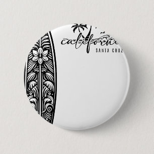 Badge Rond 5 Cm Californie Santa Cruz, Surfing Planche de surf Ckp