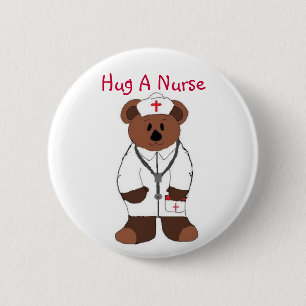 Badge Rond 5 Cm Câlins à une infirmière