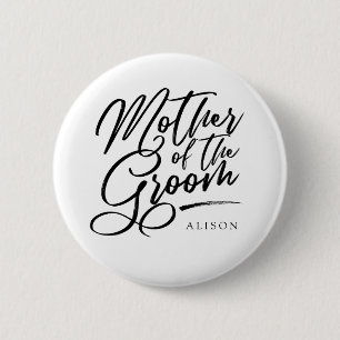 Badge Rond 5 Cm Calligraphie Mère de la salle élégante