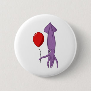 Badge Rond 5 Cm Calmar à ballons