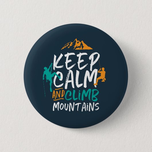 Badge Rond 5 Cm Calme et escalade Montagnes Escalade rocheuse (Devant)