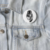 Badge Rond 5 Cm Calme Point Sourire (En situation)