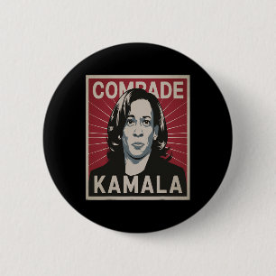 Badge Rond 5 Cm Camarade Kamala Funny Chemise politique Komrade Co