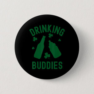 Badge Rond 5 Cm Camarades de beuverie Saint-Patrick Shamrock Bière