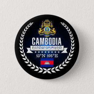 Badge Rond 5 Cm Cambodge