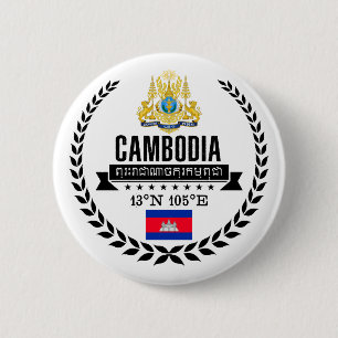 Badge Rond 5 Cm Cambodge