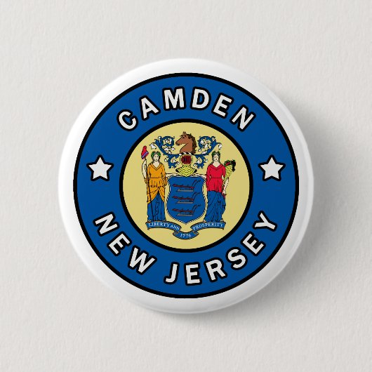 Badge Rond 5 Cm Camden New Jersey (Devant)