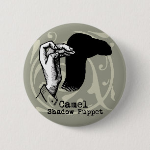 Badge Rond 5 Cm Camel Hand Puppet Shadow Games