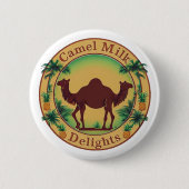 Badge Rond 5 Cm Camel Milk Delights-Tropical Camel Palm Pineapple (Devant)
