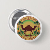 Badge Rond 5 Cm Camel Milk Delights-Tropical Camel Palm Pineapple (Devant & derrière)