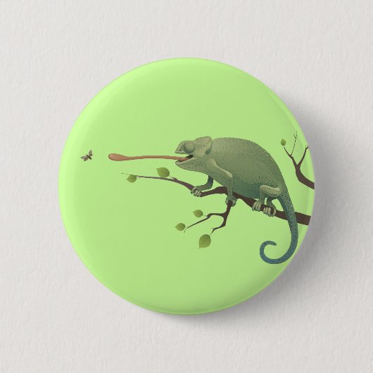 BADGE ROND 5 CM CAMÉLÉON (Devant)