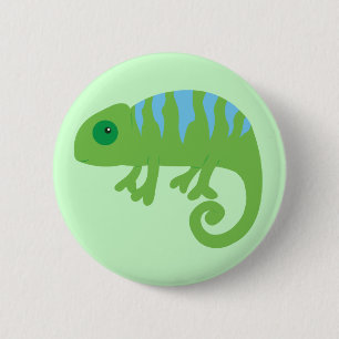 Badge Rond 5 Cm Caméléon