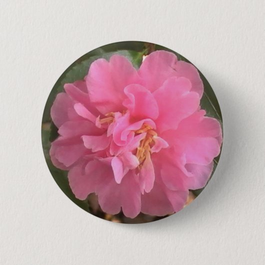 Badge Rond 5 Cm Camellia rose (Devant)