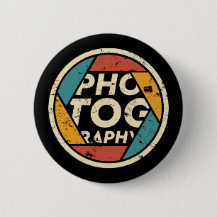 Badge Rond 5 Cm Caméra de photographie rétrospective Vintage