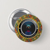 Badge Rond 5 Cm Caméra espion du Père Noël (Devant & derrière)