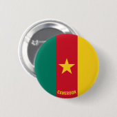Badge Rond 5 Cm Cameroun Drapeau mignon Patriotique (Devant & derrière)