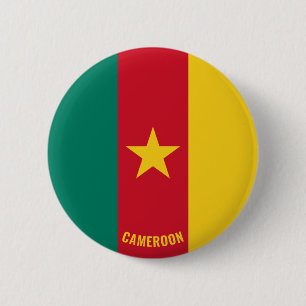 Badge Rond 5 Cm Cameroun Drapeau mignon Patriotique