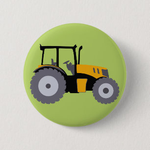 Badge Rond 5 Cm Camion à benne basculante jaune d'illustration de