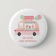 Camion de Glace Personnalisé Nom Âge Anniversaire
