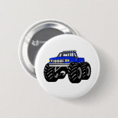BADGE ROND 5 CM CAMION DE MONSTRE BLEU (Devant & derrière)