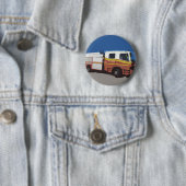 Badge Rond 5 Cm Camion de pompiers (En situation)