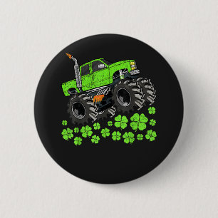 Badge Rond 5 Cm Camion Monstre Chanceux de la Saint-Patrick pour T