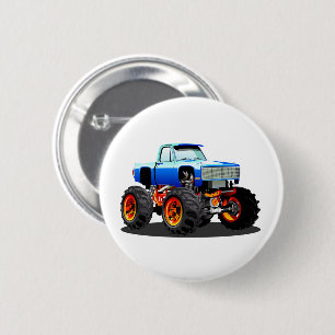 Badge Rond 5 Cm Camion monstre de dessin animé