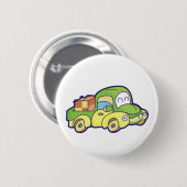 Badge Rond 5 Cm Camion pick-up vert (Devant & derrière)