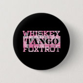 Badge Rond 5 Cm Camion rose Foxtrot Tango Whiskey Militaire (Devant)
