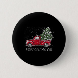 Badge Rond 5 Cm Camion rouge Noël Noël Noël Noël Vintage Joyeux No