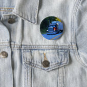 Badge Rond 5 Cm Camions, Big Rig Cargo Truck Art (En situation)